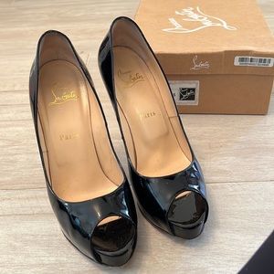 Christian Louboutin new very prive 120 patent black 38.5
